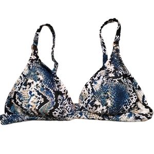 Shade & Shore Bikini Top Snakeskin Print M
